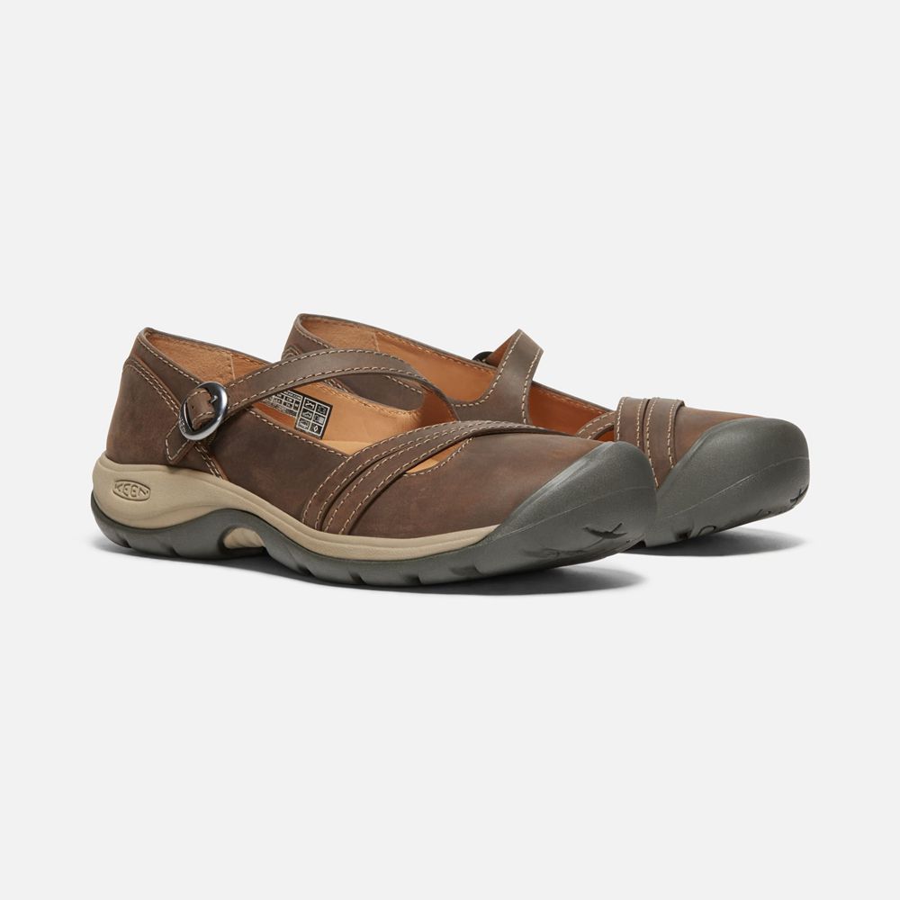 Keen Slip-On Kadın Kahverengi - Presidio Ii Cross Strap - Türkiye OALR92840